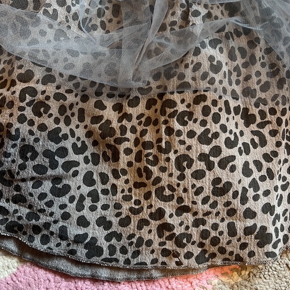 NWT ZARA tulle overlay leopard skirt - Picture 3 of 5